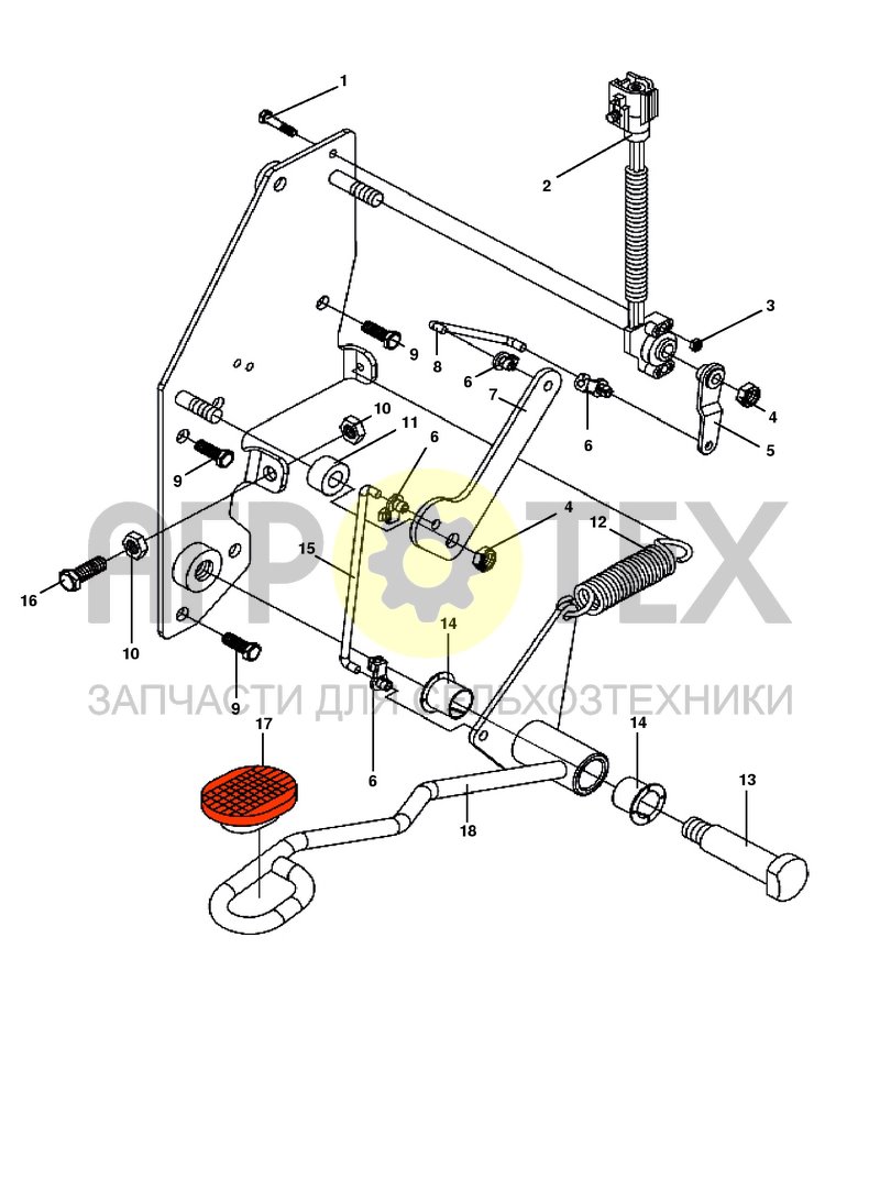 Чертеж Деакселератор в сборе (1DCL01)